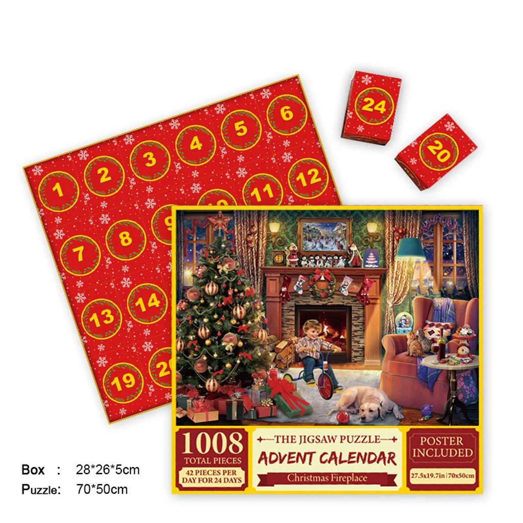 Merry Jigsaw Advent Calendar Puzzle for Christmas