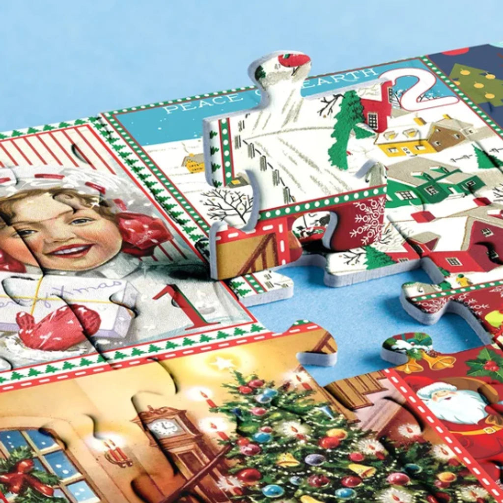Merry Jigsaw Advent Calendar Puzzle for Christmas