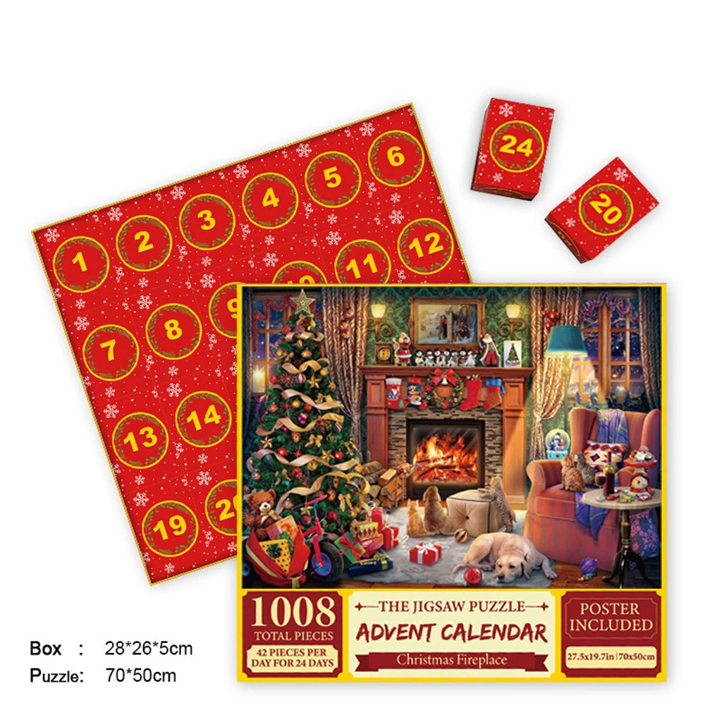 Merry Jigsaw Advent Calendar Puzzle for Christmas