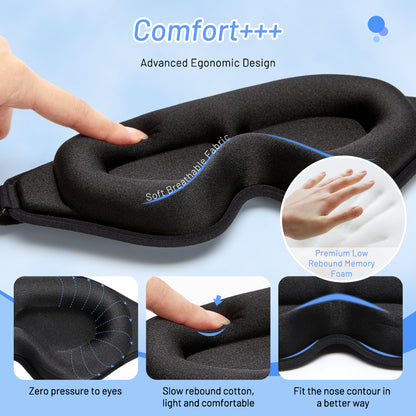 3D Natural Memory Foam Sleep Mask