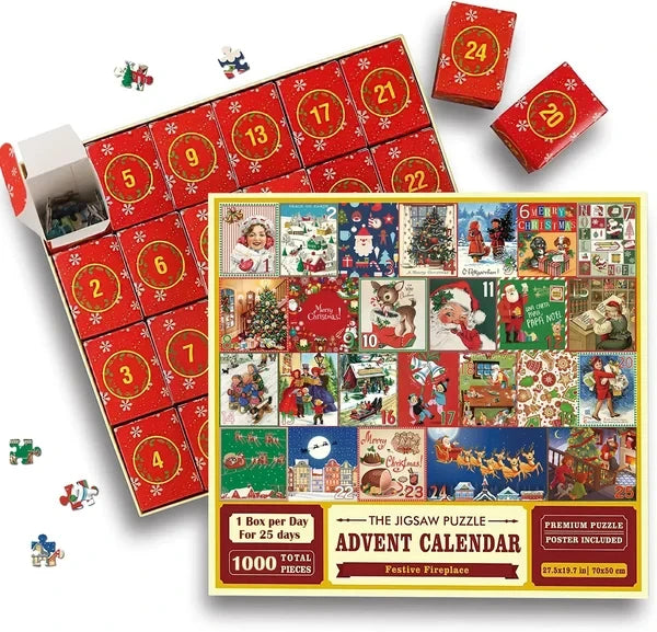 Merry Jigsaw Advent Calendar Puzzle for Christmas