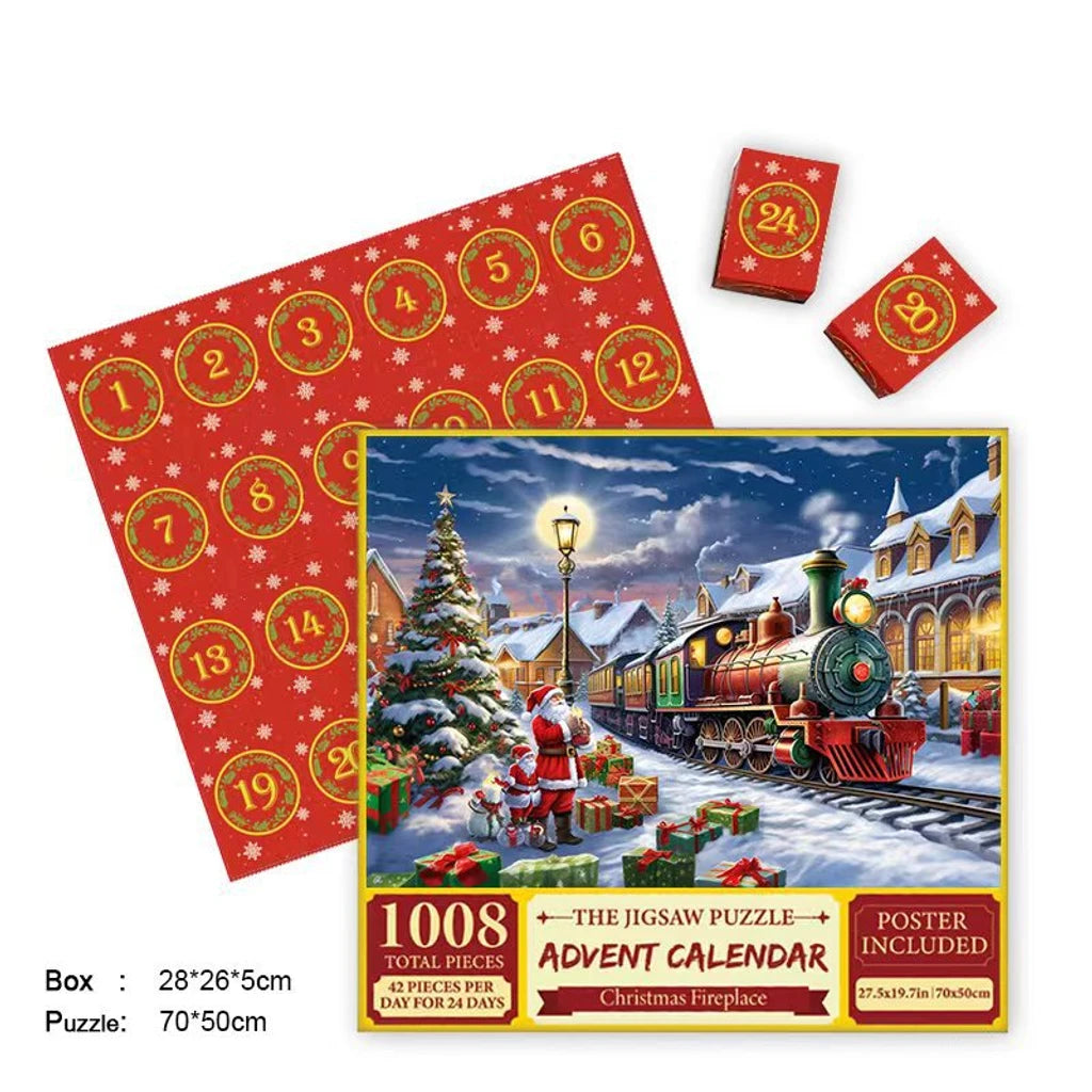 Merry Jigsaw Advent Calendar Puzzle for Christmas