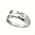 Silver Spiral Heart Ring