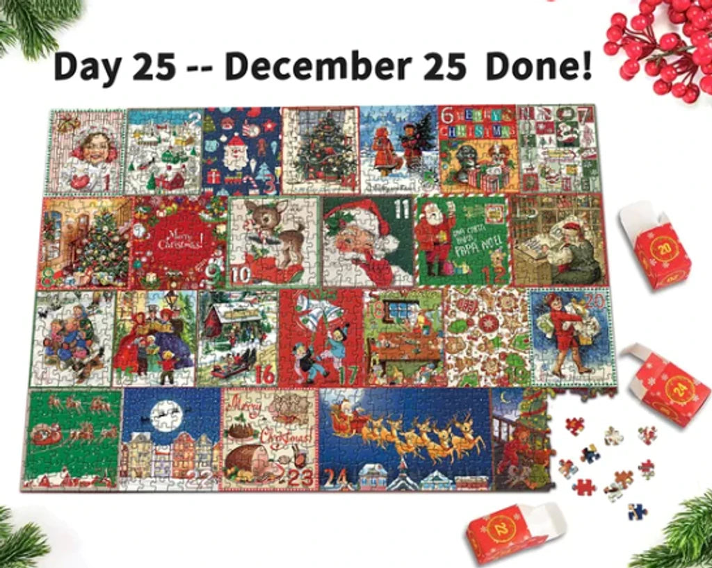 Merry Jigsaw Advent Calendar Puzzle for Christmas