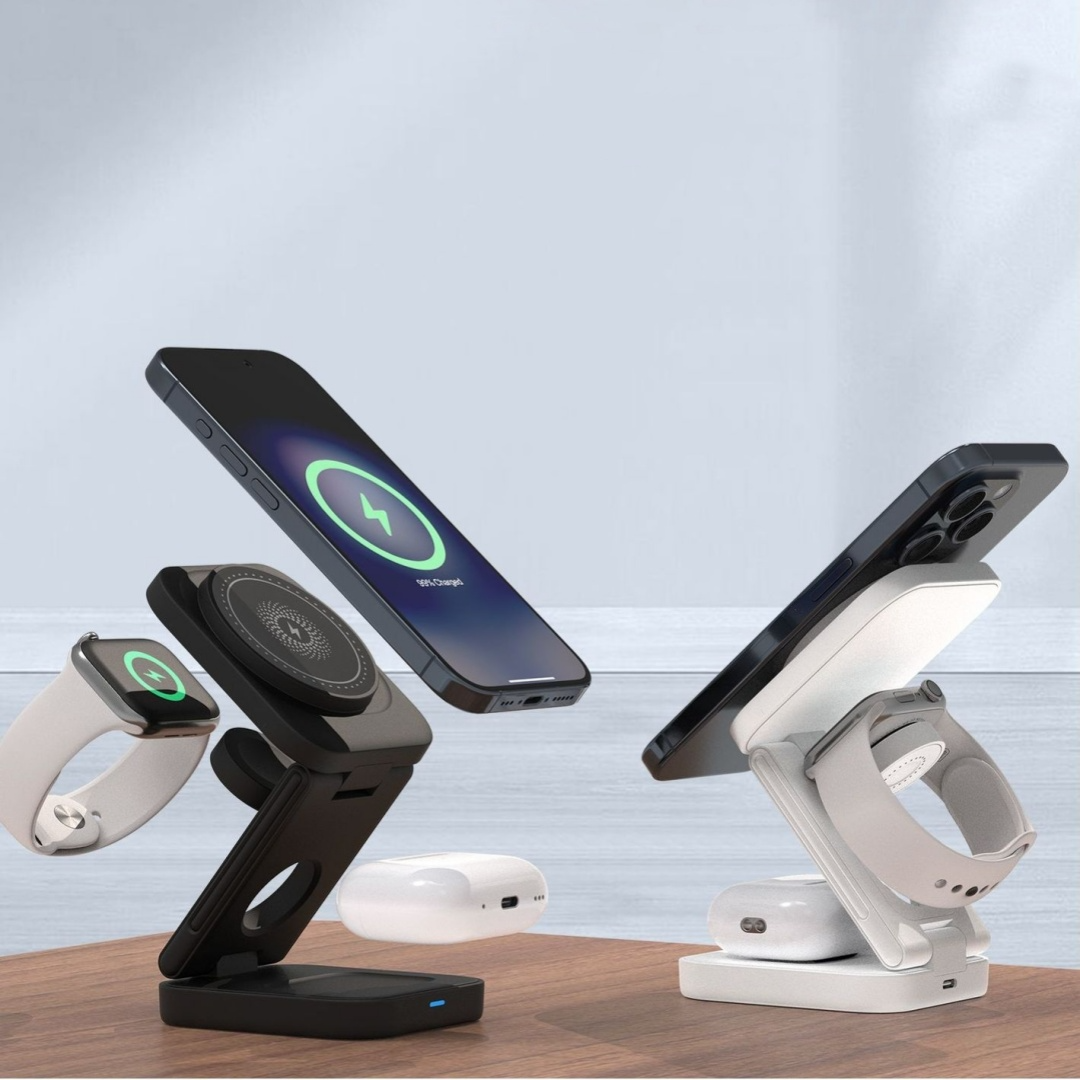 3 IN 1 Foldable Wireless Charger Fast Charging Station