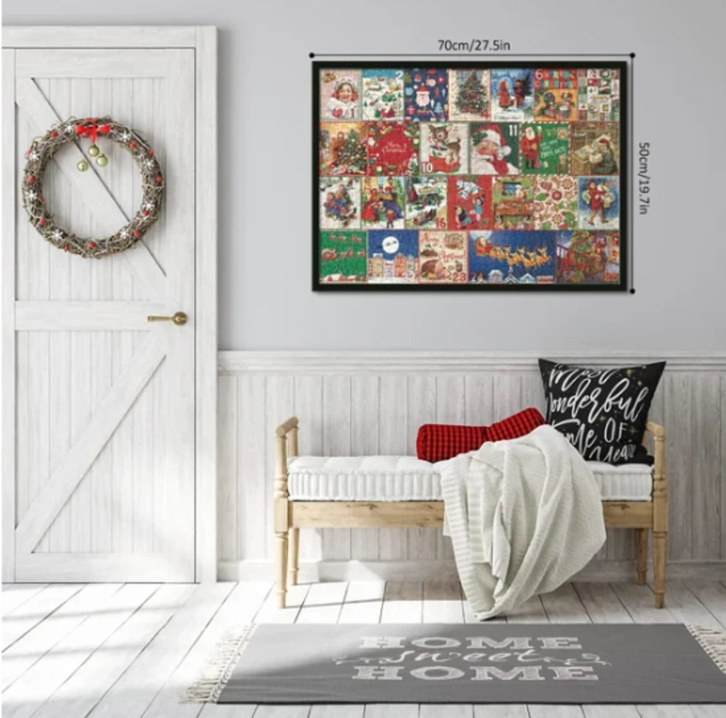 Merry Jigsaw Advent Calendar Puzzle for Christmas