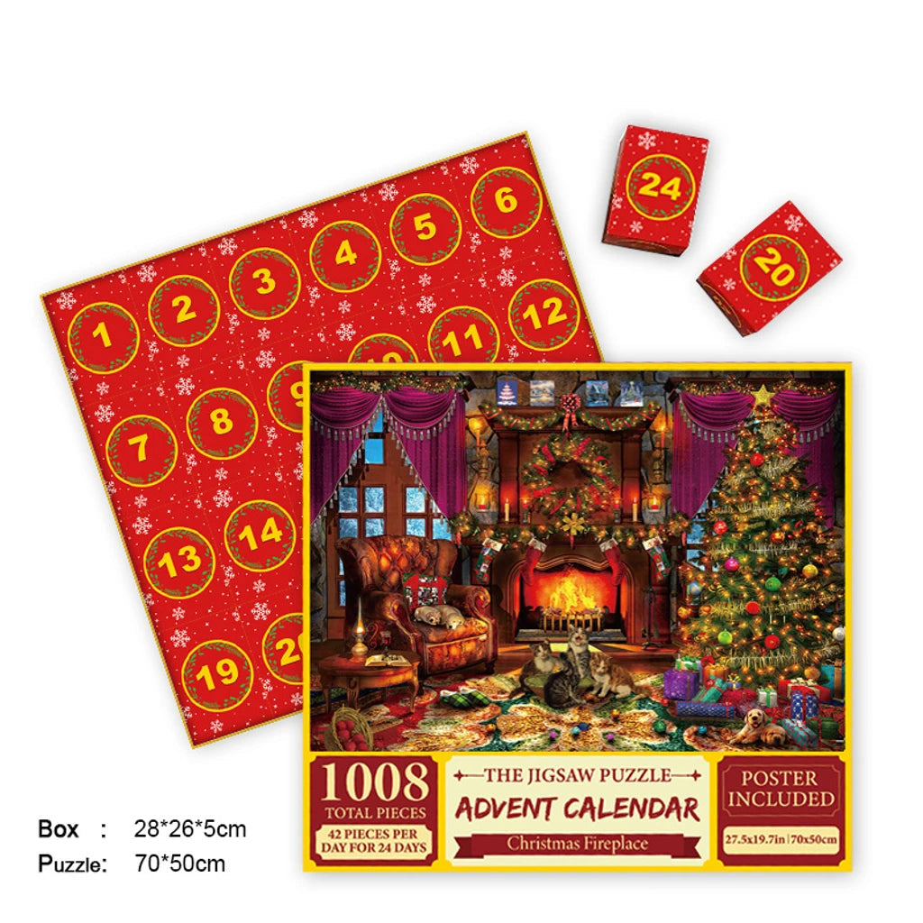Merry Jigsaw Advent Calendar Puzzle for Christmas