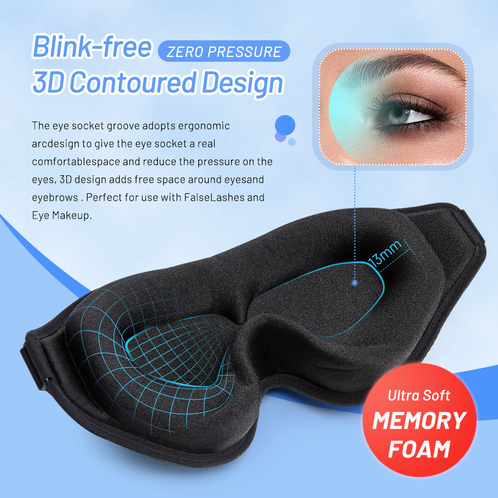 3D Natural Memory Foam Sleep Mask