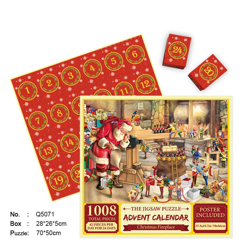 Merry Jigsaw Advent Calendar Puzzle for Christmas